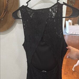 Express Elegant Black Lace Dress